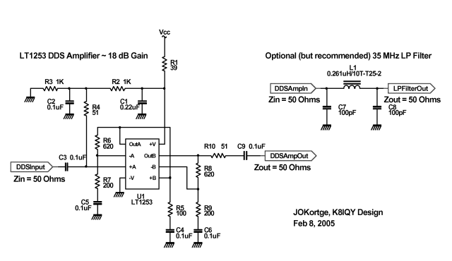 LT1253 DDS Amp Schematic